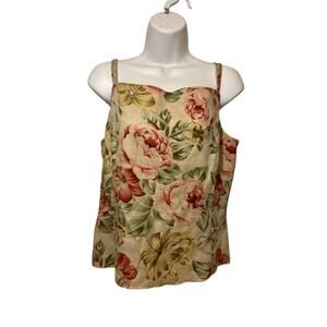 Dana Buchman Dress Floral Print Tank Top, Sz 6 Women’s